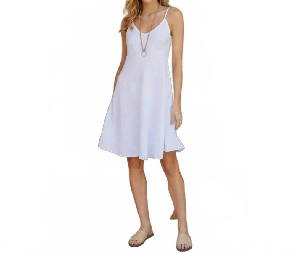 NEW MILIO MILANO italian v-neck midi dress in white